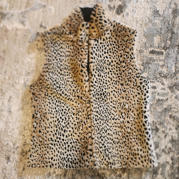 True Grit Jackets & Blazers - True Grit Leopard Fur Vest